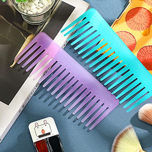 Patelai Wide Tooth Hair Detangling Comb, No Handle Anti-Static Plastic Comb for Curly Wet and Dry Hair
