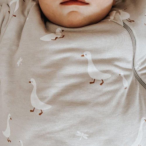 GUNAMUNA Long-Sleeve Sleep Sack - Soft Rayon Wearable Baby Sleep Bag, 1.0 TOG, Perfect for Newborns