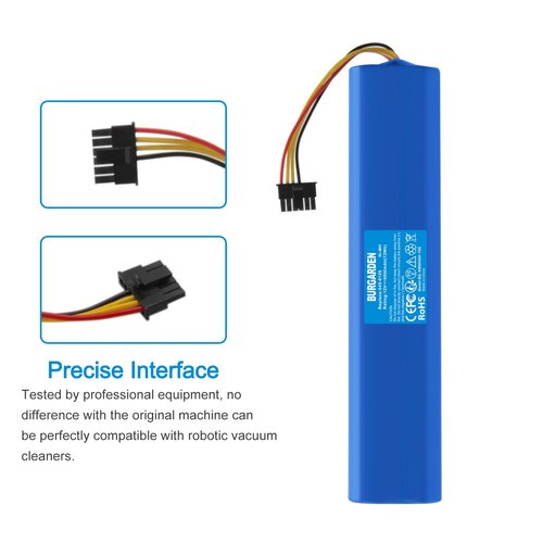 BURGARDEN 12V 6000mAh Ni-MH Compatible with Neato BotVac 70 70e 75 80 85, for Botvac D Series D75 D80 D85, for Vacuum Cleaners 945-0129 945-0174