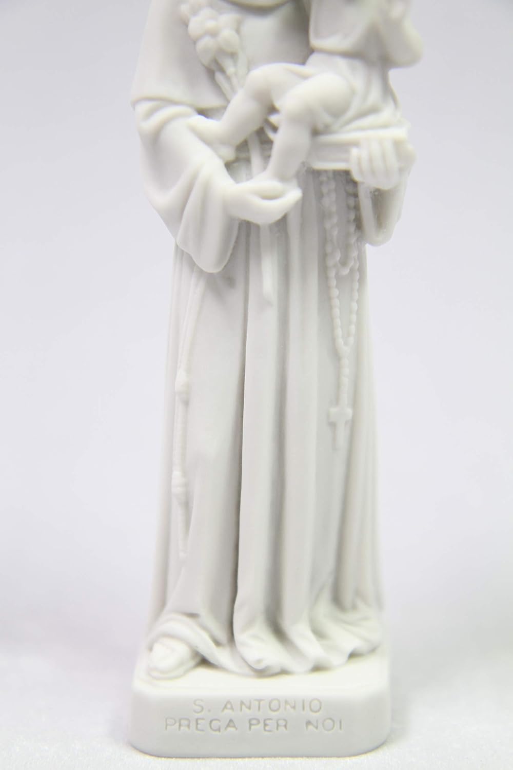 Vittoria Collection | 6" Saint Anthony De Padua White Statue Sculpture - Authentic Italian Craftsmanship