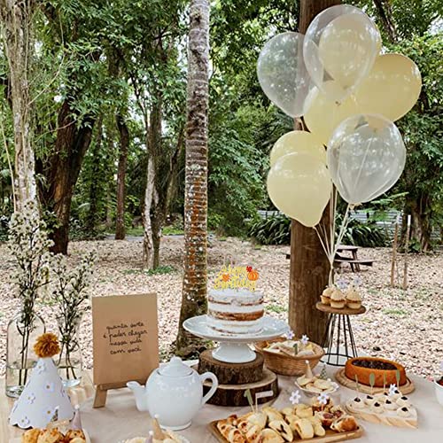 Happy Birthday Cake Topper - Glitter Pumpkin & Maple Leaf Decoration