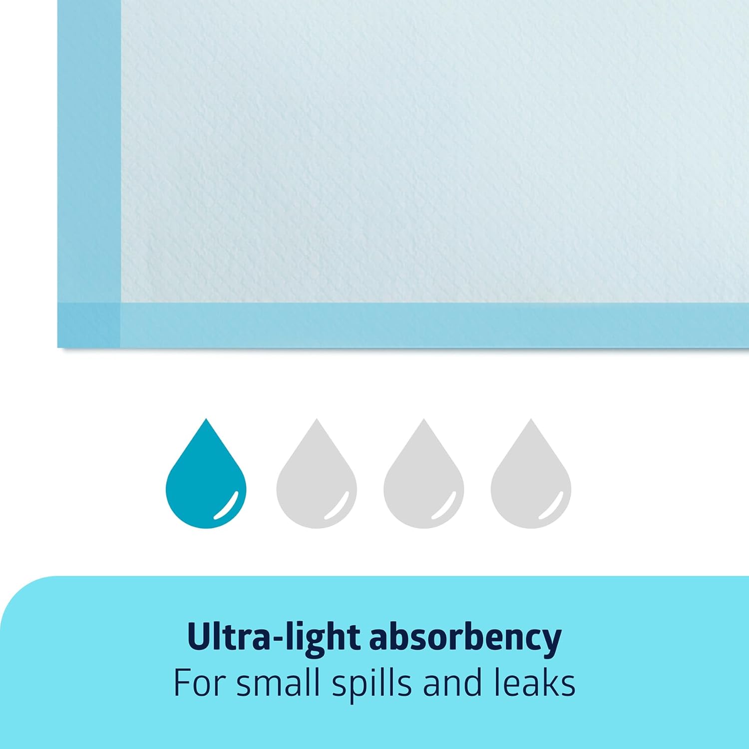 Medline Underpad - Light Absorbency Disposable Bed Protection | 23" x 36", 50 Count for Kids & Adults