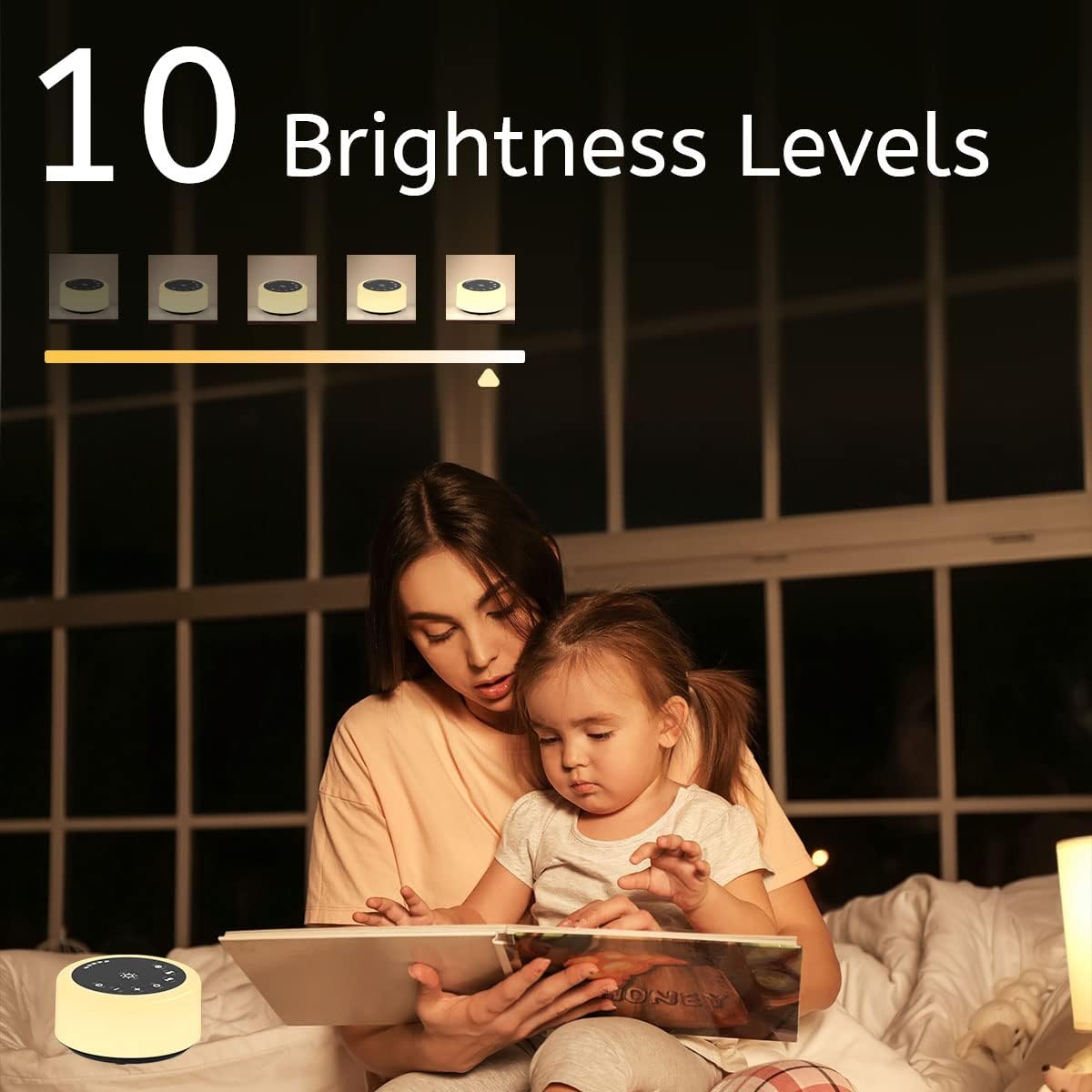 Skiennix Soother Sleep Sound Machine - 30 Soothing Sounds & 12 Color Night Lights for All Ages