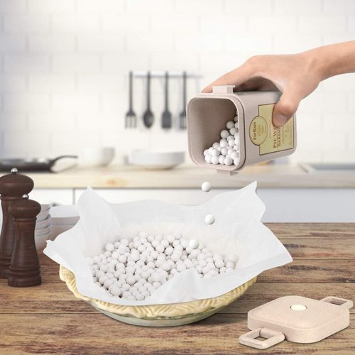 FurRain Ceramic Pie Weights - Reusable 10mm Baking Beans for Perfect Pie Crusts | Eco-Friendly Stoneware