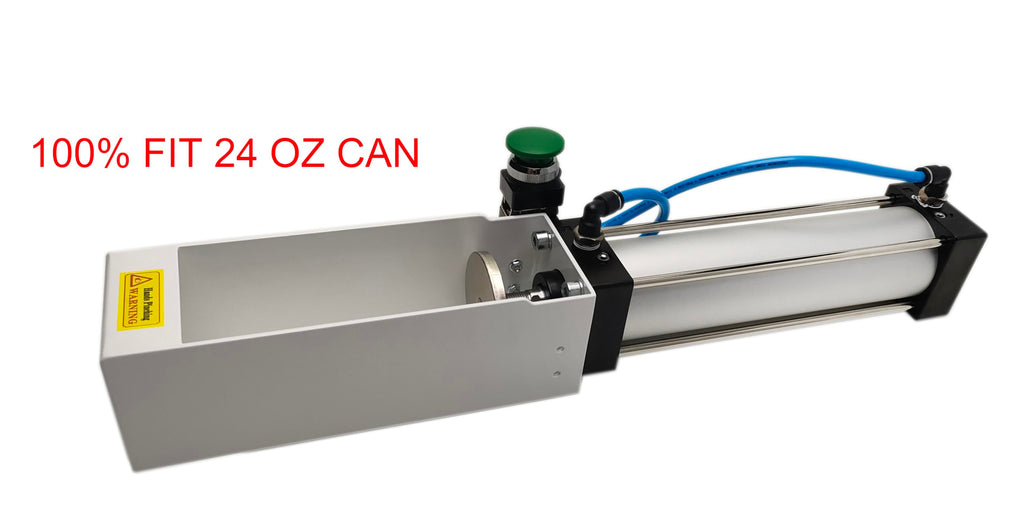 NKAIKE Aluminum Can Crusher, 24 Oz / 16 Oz / 12 Oz Can Crusher, Heavy Duty Pneumatic Cylinder Soda Beer Can Smasher, Recycling Tool (Countertop Button Valve)