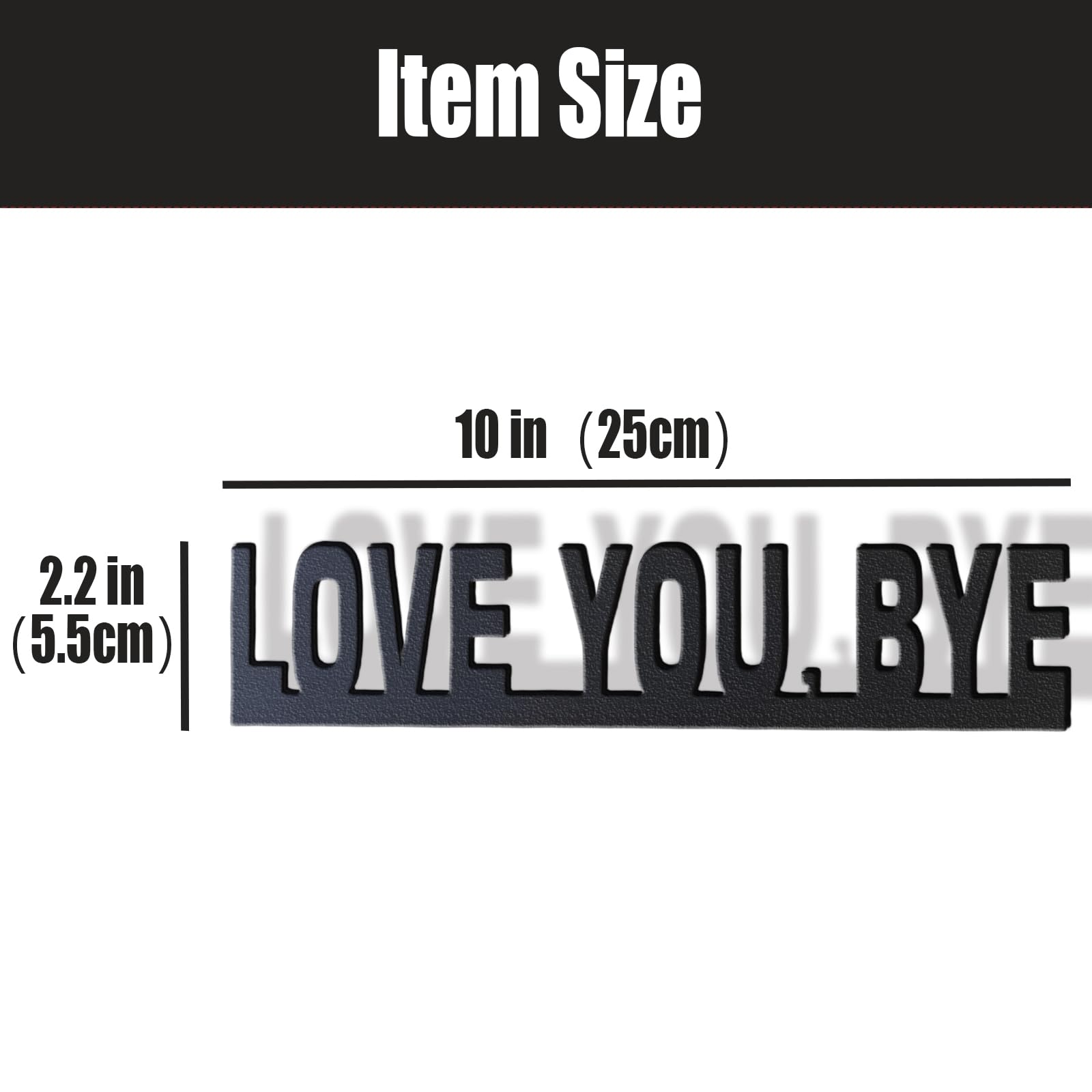 2025 New Year Gift - Cute Metal Door Topper Love You Bye Over Door Frame Decor Corner Sign Black Ornaments Wood Decorations Funny Christmas (LOVE YOU BYE)