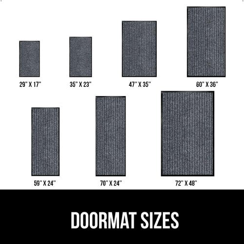 GORILLA GRIP Waterproof Door Mat - Heavy Duty Entryway Rug for Home & Office | 60x36 Charcoal Gray