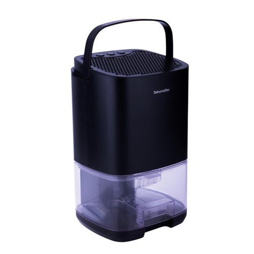 Dehumidifier ELROTONEG, 35 OZ Water Tank (300 sq. ft), Small Dehumidifier for Basement with Auto-Off, Sleep Mode and LED Lighting (Black)