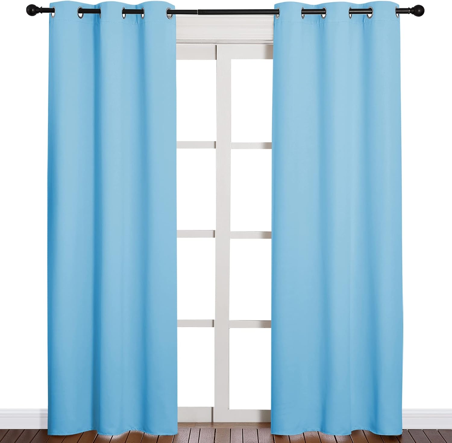 NICETOWN Blackout Window Curtains - Triple Weave Thermal Insulation | Double Panels, 42" x 84", Blue