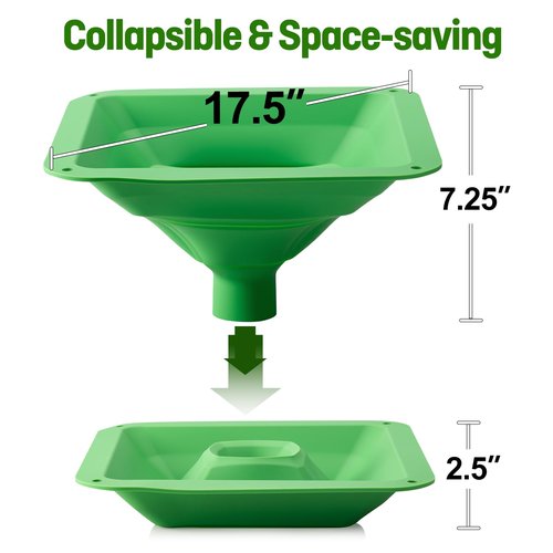 Extra Large Silicone Collapsible Funnel Compatible with Harvest Right Freeze Dryer,Wide Mouth Design Fit All Size Dryer Trays, Easy Transfer Food to Mason Jars and Mylar Bags.Freeze Dryer Accessories