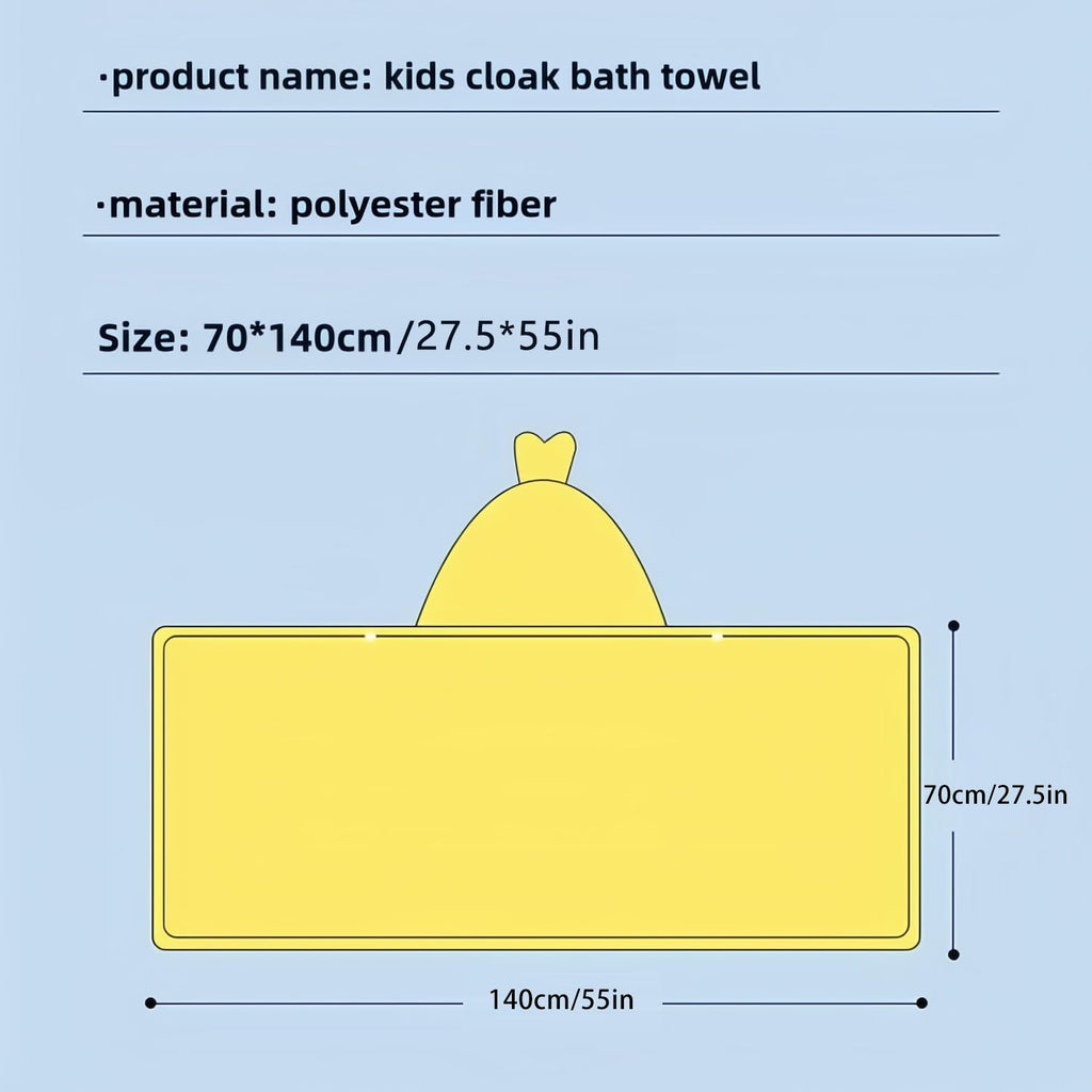 SEVDO Toddler Hooded Bath Towel, 27.5"X55" Girl Boy Robe with Hood 3-8,Soft Absorbent Baby Bath Towels, Highly Absorbent Bathrobe Blanket Kids Shower Gifts,Toallas de Baño para Bebe