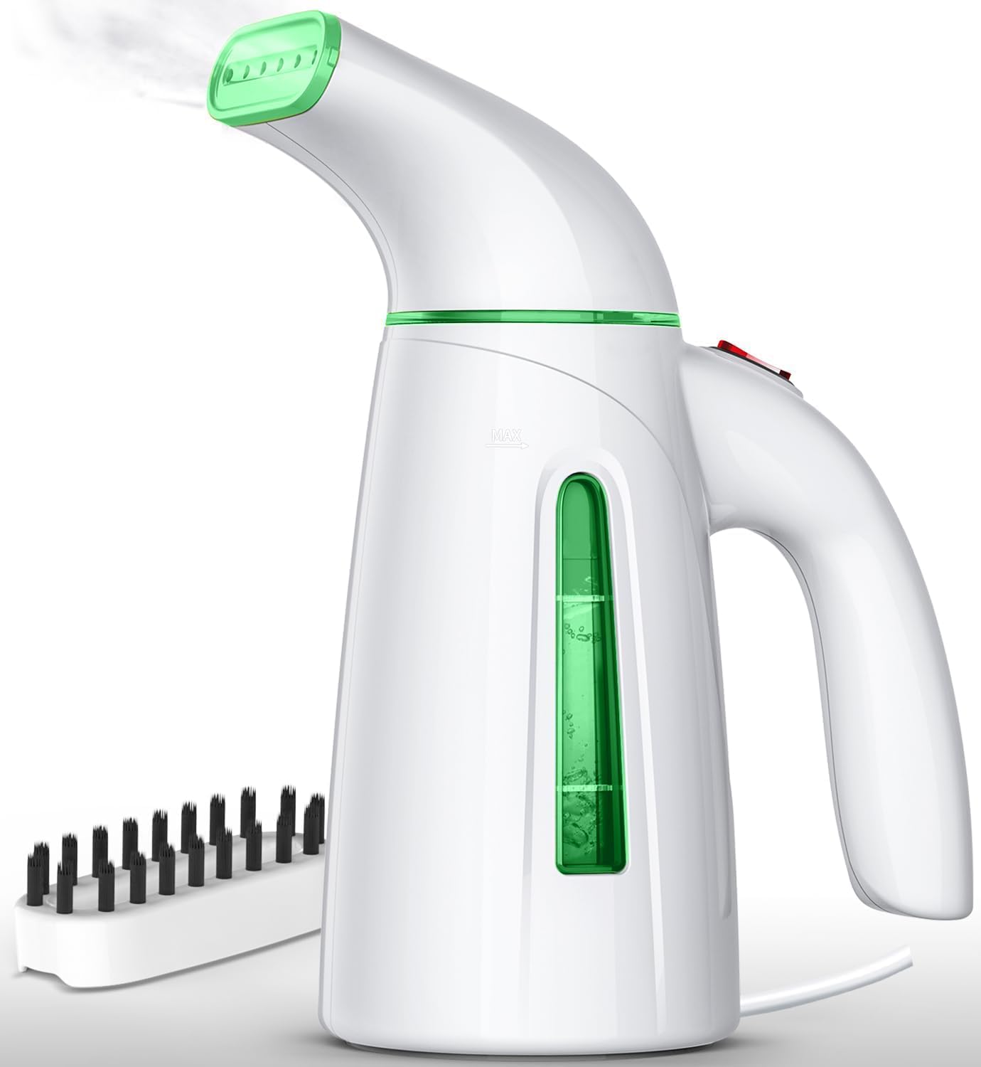 OGHom Portable Handheld Garment Steamer - 700W Fast Heat Up, 240ml Capacity, Soft Green