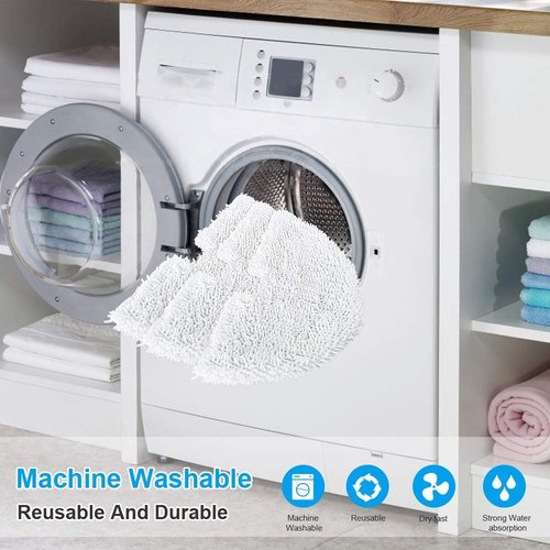 Fushing 3Pcs Steam Mop Pads, Triangle Washable Microfiber Cleaning Steamer Replacement Pads for Shark Steam Pocket Mop S3500 Series S3501 S3550 S3601 S3601D S3801 S3801CO S3901 SE450 S2901