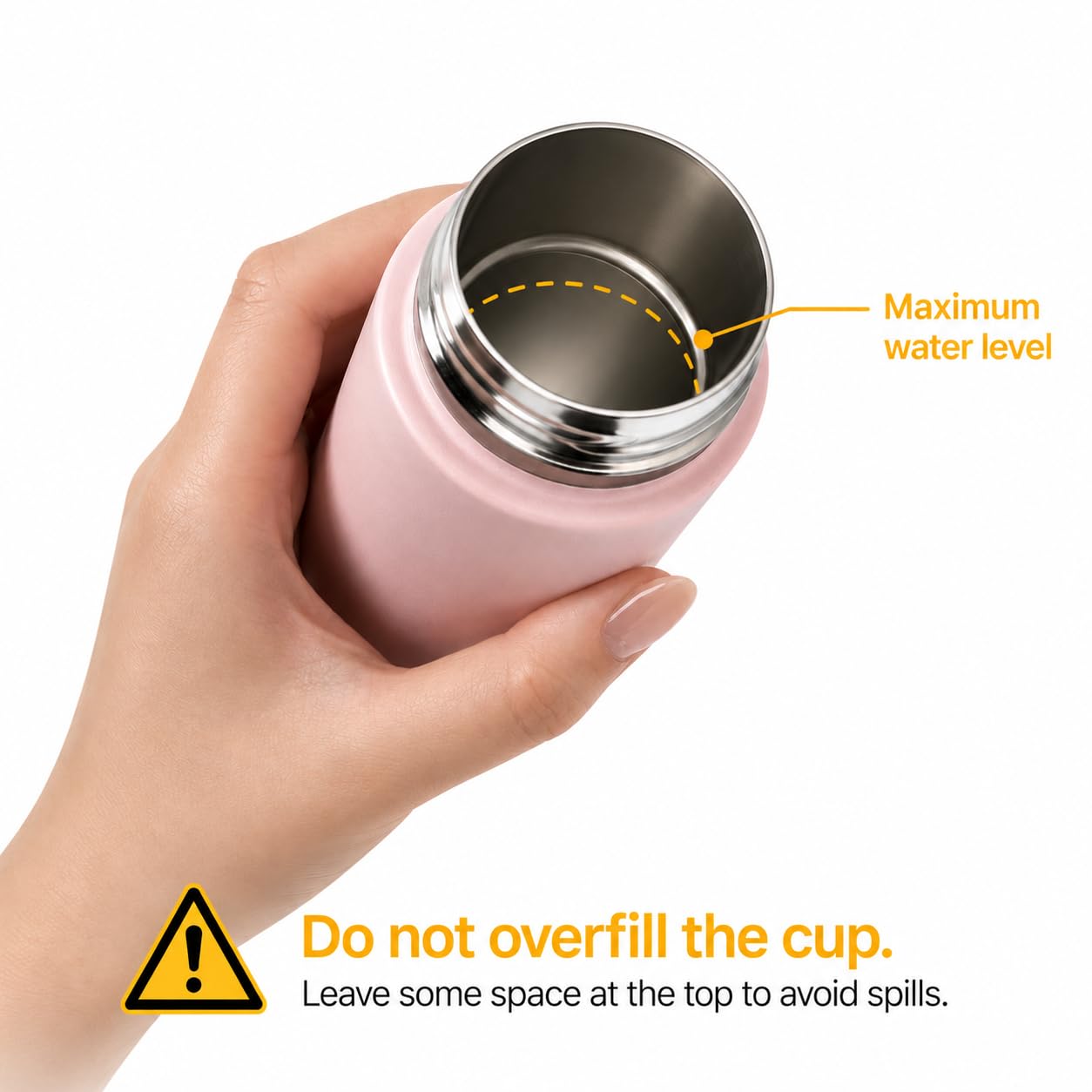 Exllena Small Insulated Water Bottle with Push-Button Lid – 7.5oz/220ml Mini Flask, Leakproof Mini Water Bottle for Coffee, Milk, Travel, School & Office Use(Blue & White)
