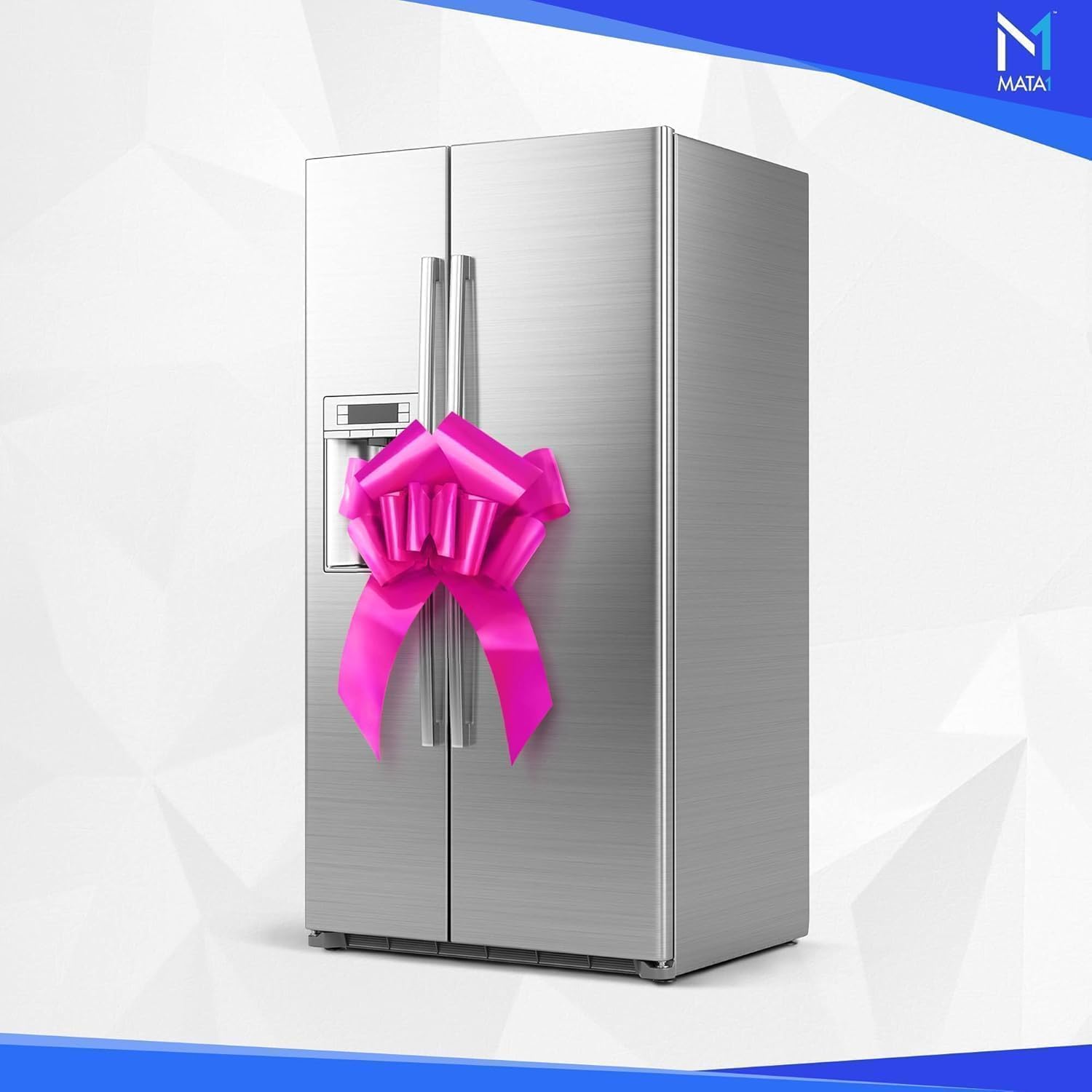 Mata1-USA Huge Pink Car Bow | 30-Inch Giant Gift Wrapping Bow for Indoor & Outdoor Use
