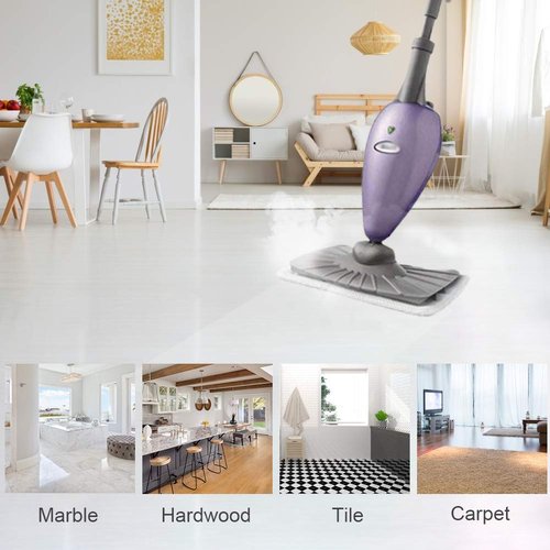 Fushing 7Pcs Steam Mop Pads, Washable Microfiber Cleaning Steamer Replacement Pads for Shark Steam & Spray Mop S3101 S3251 SK460 SK410 S3101n2 S3250 SK435CO SK140 SK141,White