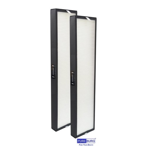 PUREBURG 182550 Replacement Filter Compatible with Bionair BAP536UV-U Air Purifier, 2-Pack H13 HEPA Activated Carbon Pre-Filters For Air Clean Dust VOCs Odor