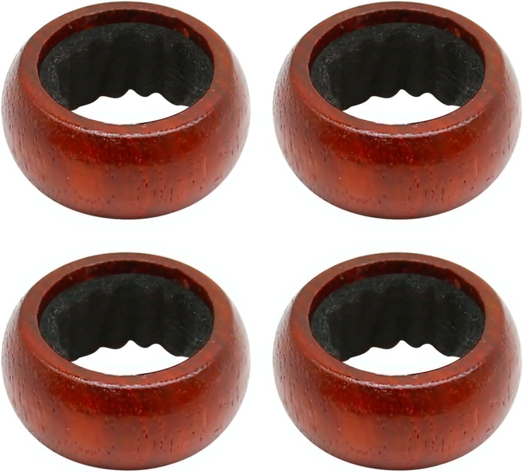 Saihisday Rosewood Wine Rings - Elegant Wine Drip Catchers | 4-Piece Set for Home & Bar Use