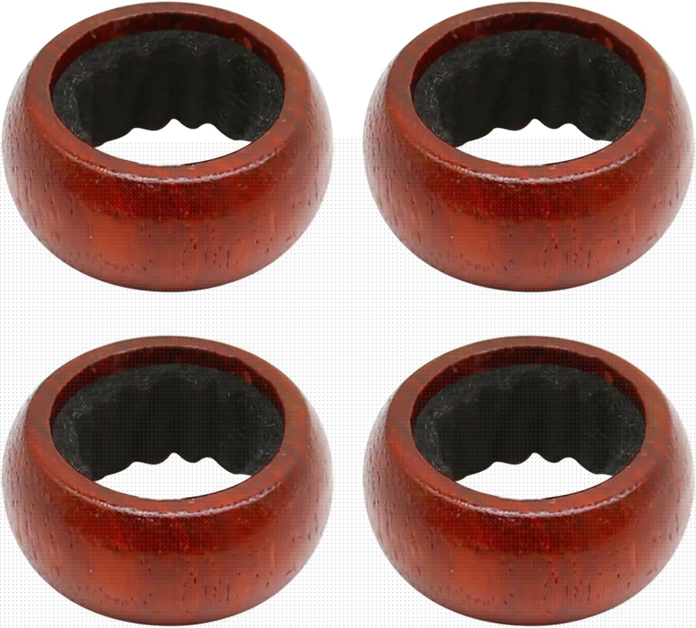 Saihisday Rosewood Wine Rings - Elegant Wine Drip Catchers | 4-Piece Set for Home & Bar Use