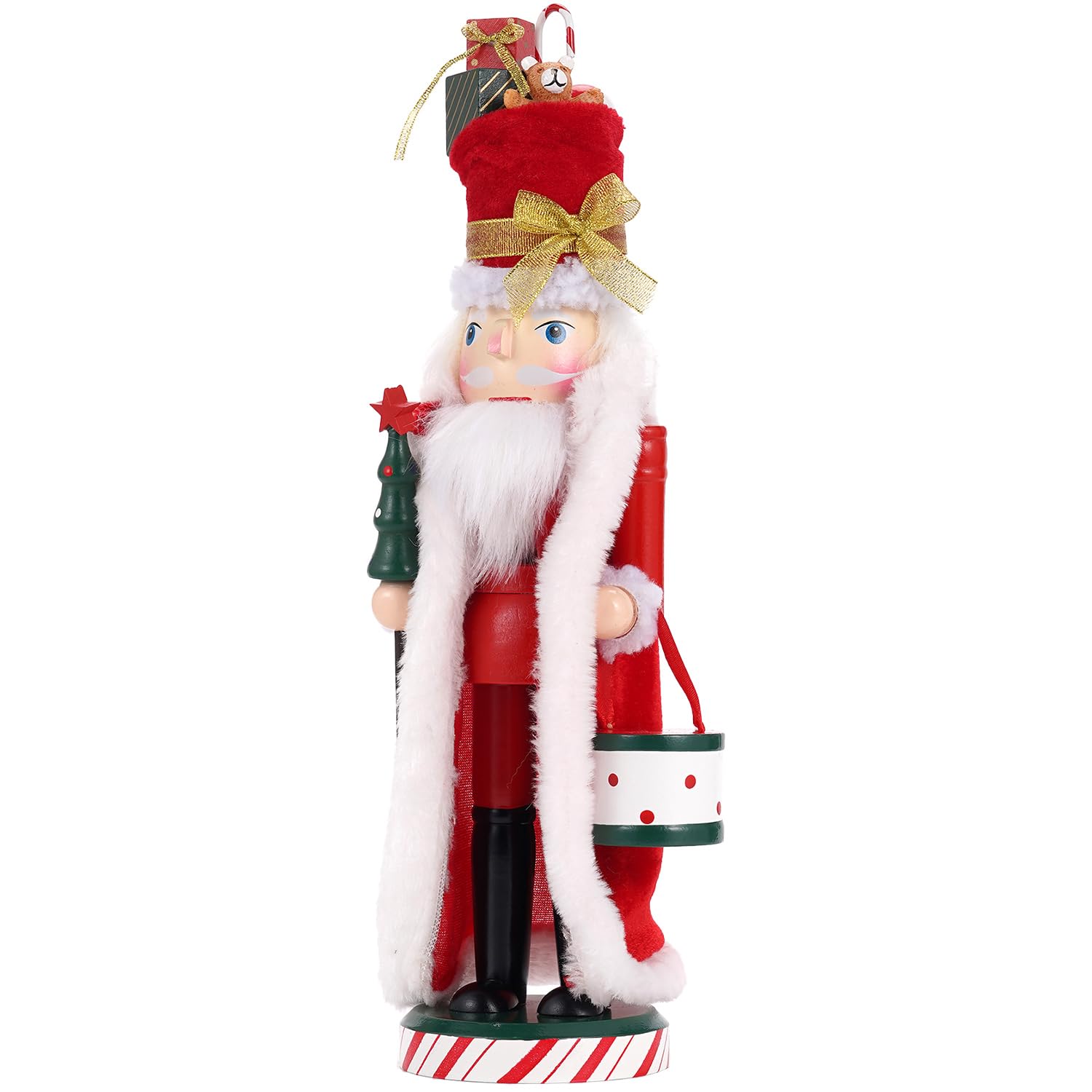 BXO Classic Nutcracker Soldier Decor - Christmas Table Centerpiece, Mantel Decor for Holiday, Traditional Christmas Figurine for Home Festival Decorations (Red & White)