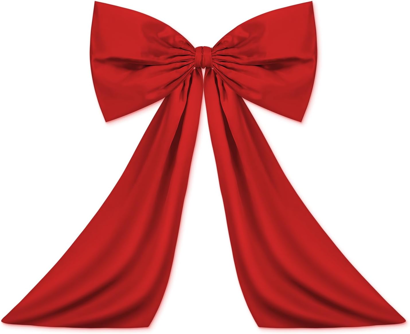 Wavwavw Red Large Bow Decor - Giant Satin Ribbon Tie for Birthday & Wedding Backdrop | 18 x 24 Inches