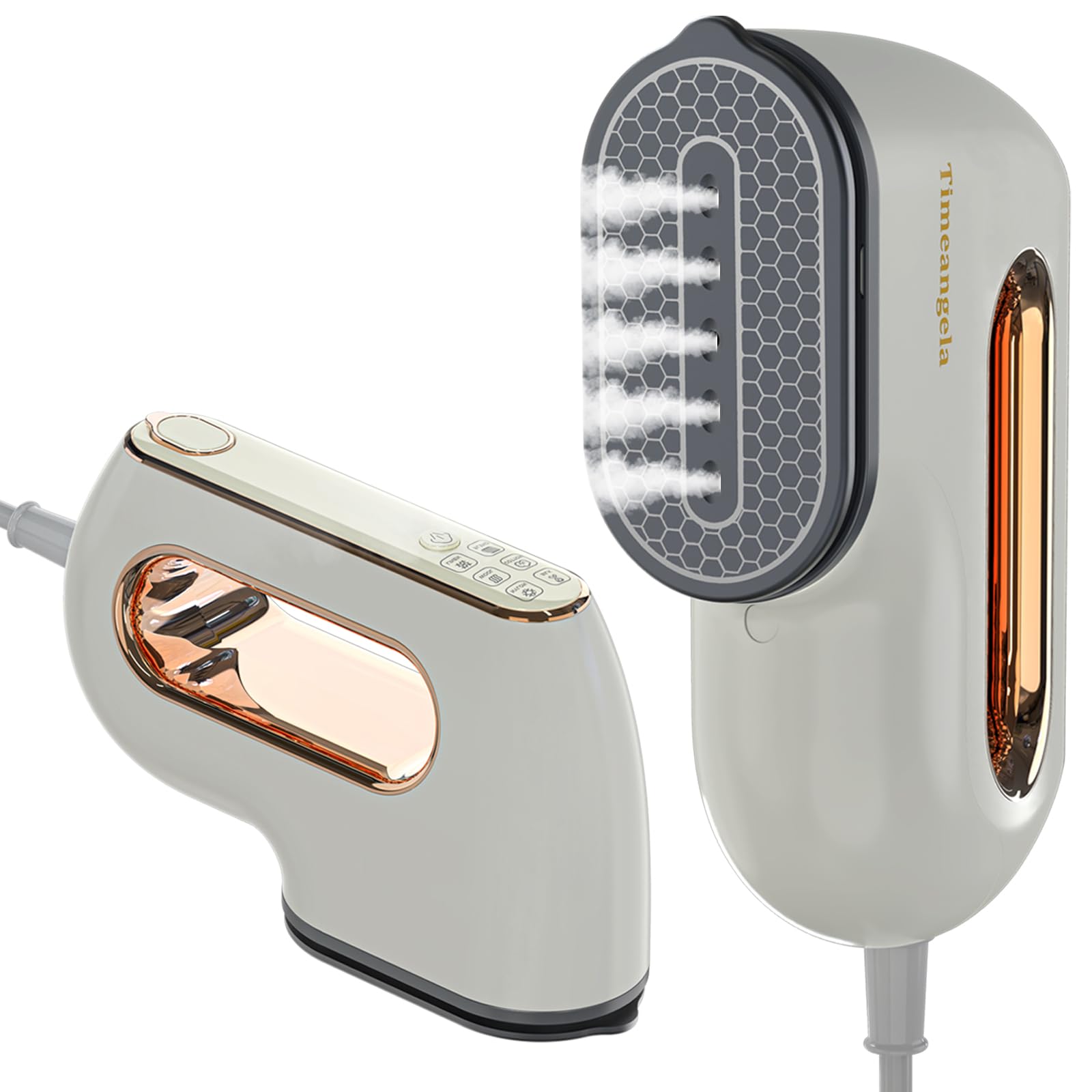 Portable Travel Steamer Iron for Clothes: Mini Handheld Garment Steam Ironing Machine for Clothing - Professional Small Size Hand Held Traveling Fabric Steamers for Wrinkle on Dress Shirt (Gray)