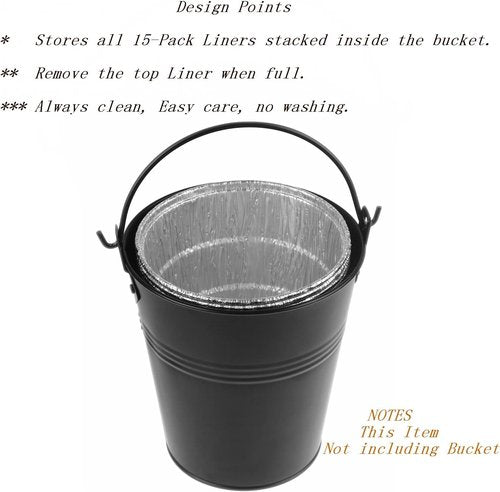 Firsgrill 30-Pack Grease Bucket Liners - Perfect Replacement for Z Grill & Green Mountain Smokers