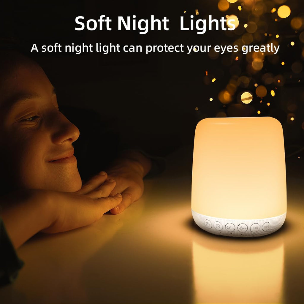 Skiennix LED Touch Night Light - Dimmable with 20 Brightness Levels & 4 Timers | Rechargeable for Bedroom & Nursery