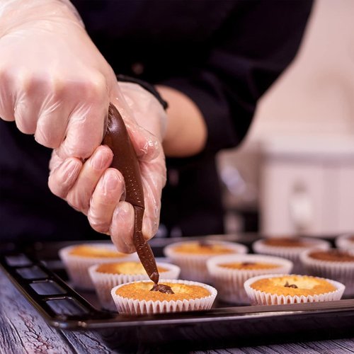 Caperci Mini Cupcake Liners - 500 Count Greaseproof White Baking Cups | No Smell, Perfect for Muffins
