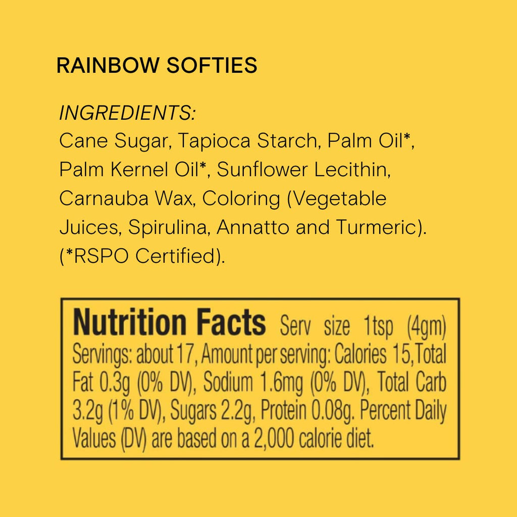 Supernatural Rainbow Softies Natural Sprinkles - Vegan, Gluten-Free, No Artificial Dyes | 3oz Made in USA