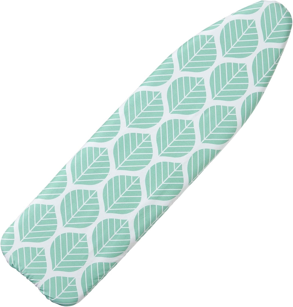 Seiritex Ironing Board Cover - Heat Reflective, Thick Padding, Elasticized Edges | Standard Size 15 x 54 (Green Leaf)