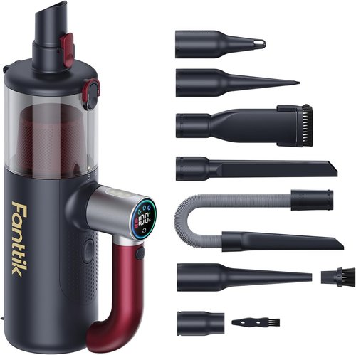 Fanttik Slim V8 APEX Cordless Handheld Car Vacuum - Powerful Suction in Sleek Black Design