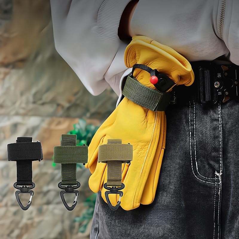 3Pcs Adjustable Nylon Hanging Buckle Strap for Gloves and Water Bottles