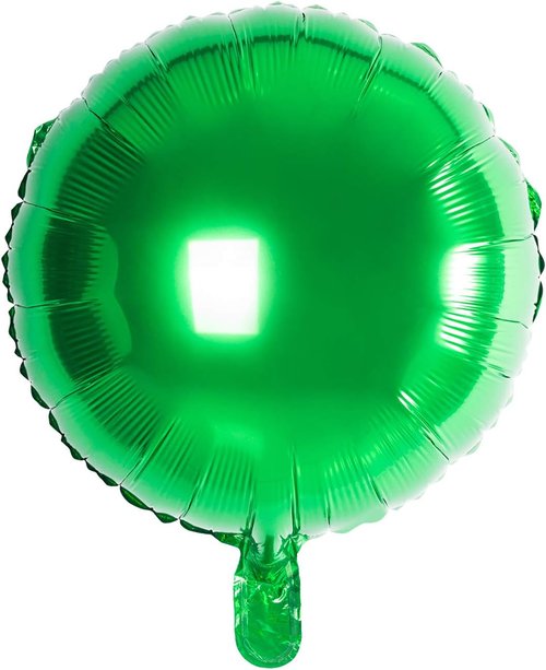 18” Green Round Foil Balloons | Mylar Helium Balloons for Birthday, Wedding & Baby Shower - Pack of 20