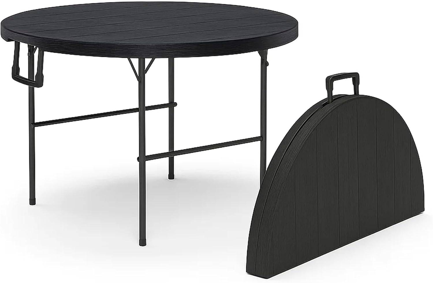 Modern Space 3.5 Feet Circular Round Foldable Table - Heavy Duty Portable Design for Indoor/Outdoor Events