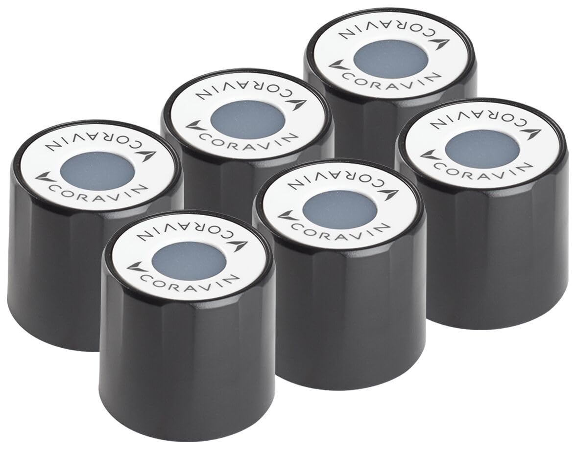 Coravin Screw Caps - Pack of 6 - Accessory for Coravin Timeless Wine by the Glass Systems and Wine Savers