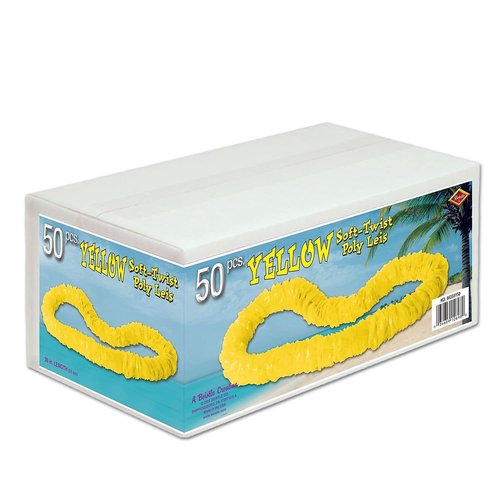 Beistle Soft Twist Poly Leis, Yellow