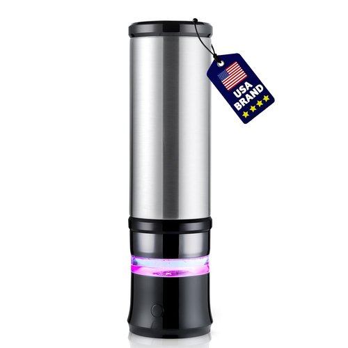 2 in 1 Hydrogen Water Bottle Generator – SPE/PEM Technology – Stainless Steel Bottle with Self Cleaning Mode – 11oz / 330ml – Up to 1300 PPB Hydrogen Enriched Water