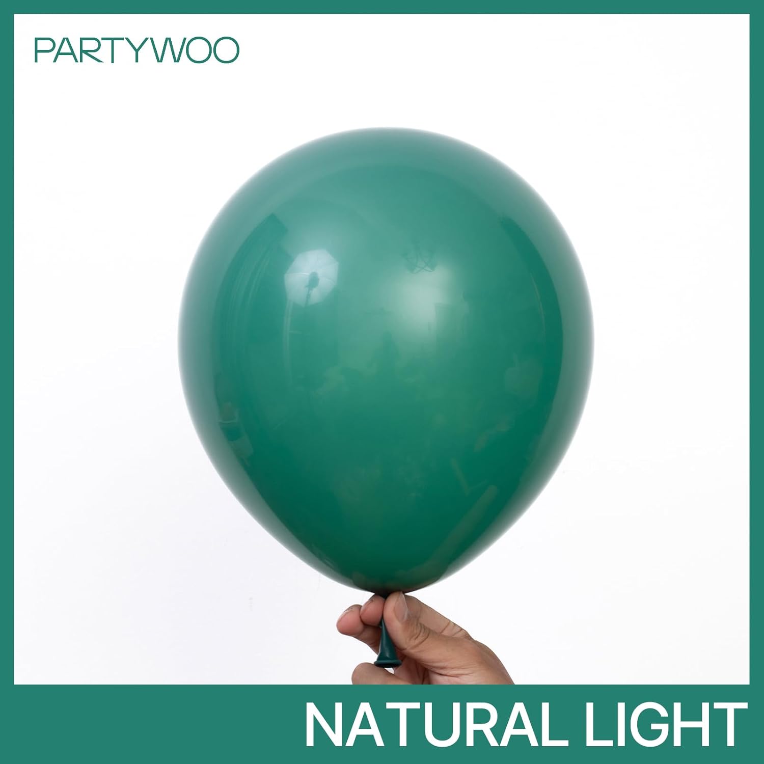 PartyWoo Dark Green Balloons - 50pcs 12 Inch Emerald Forest Green for Birthday & Baby Shower Decor