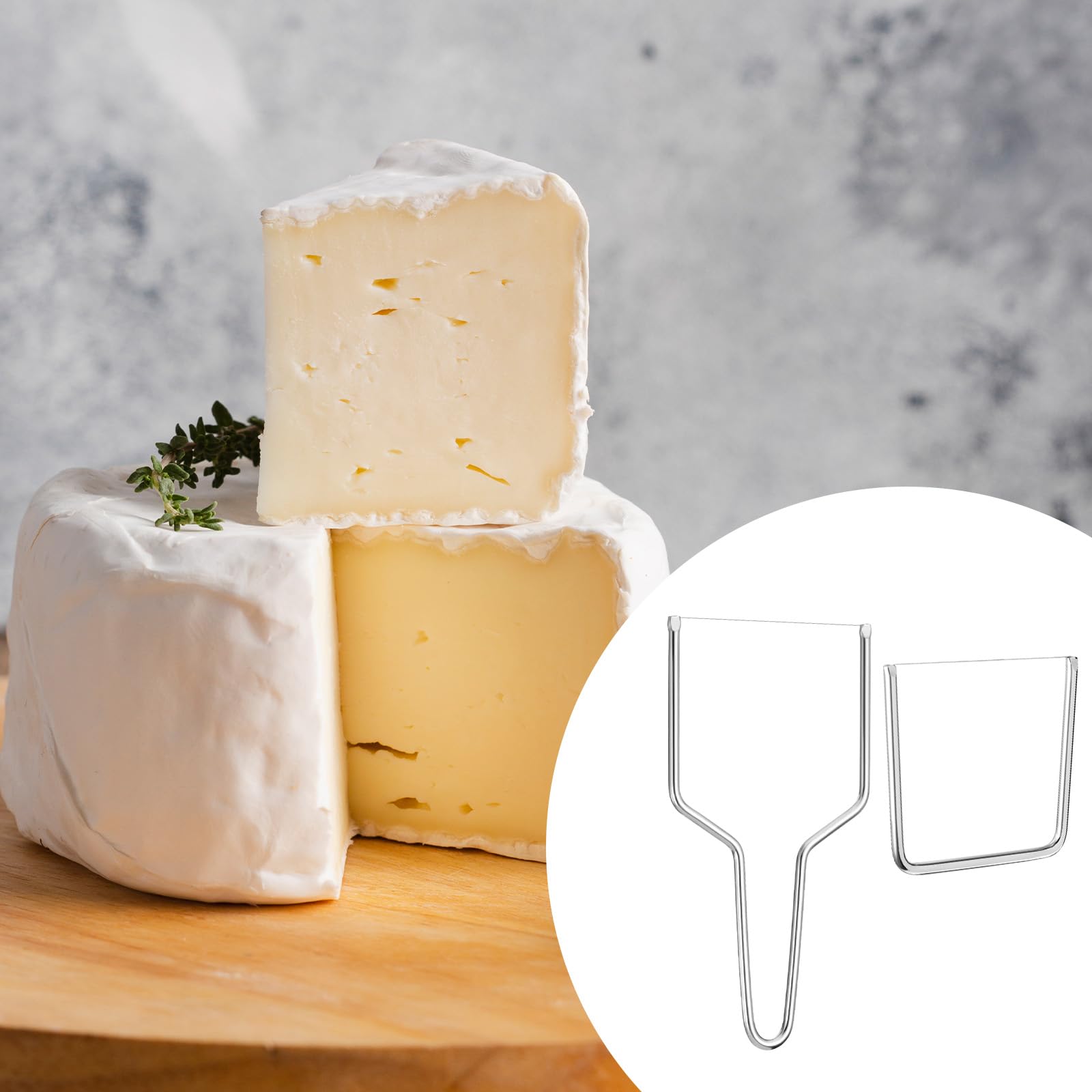 2 PCS Wire Cheese Cutter Wire, Butter Slicer, Cheese Cutters for Block, Stainless Steel for Kitchen Block Butter Slicer Tool (Y Type & U Type)