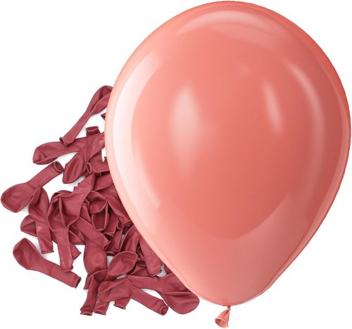 Bezente Dusty Pink Latex Party Balloons - 150 Pack of 5-Inch Matte Blush Pink Helium Balloons for Celebrations