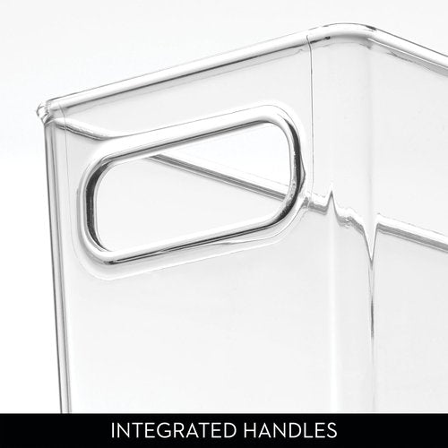 iDesign Slim Clear Plastic Bathroom Storage Bin, Tall Narrow Organizer for Lotions, Creams, and Toiletries
