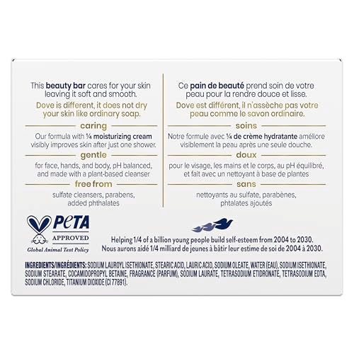 Dove Original Beauty Bar Soap for Soft and Smooth Skin 2.6 oz