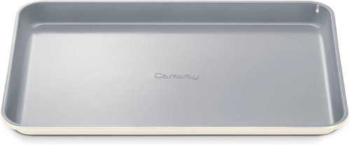 Caraway Non-Stick Ceramic Baking Sheet - Non-Toxic PTFE & PFOA Free - Ideal for Baking & Roasting - Medium (15" x 10") - Cream