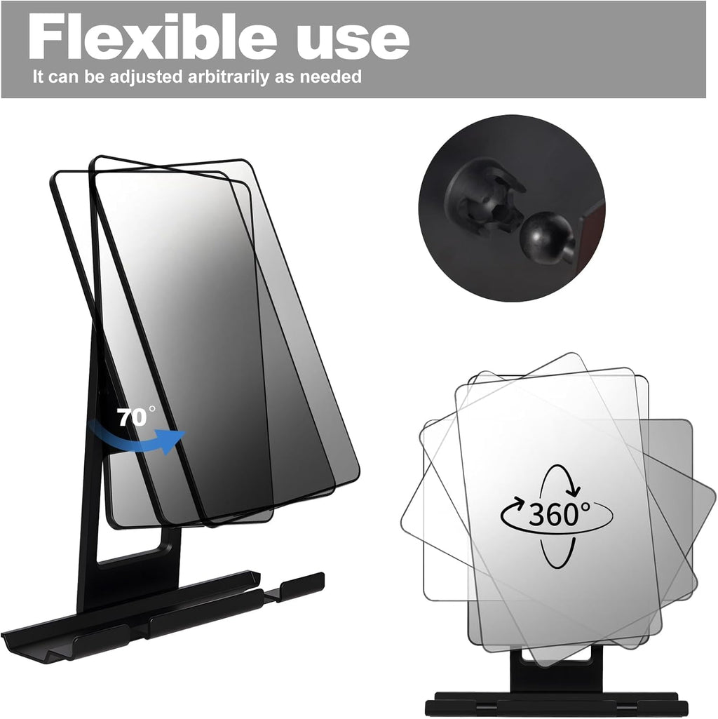 FKEBGDSU Shower Mirror,Mirror for Shower with Razor Holder,Adjustable Shower Shave Mirror for Men and Women,NO-Drilling,Removable,Shatterproof &Waterproof with 2 Adhesive Hooks