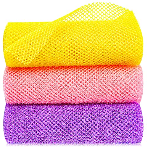 Gugull 3-Pack African Exfoliating Net Sponge Body Scrubber