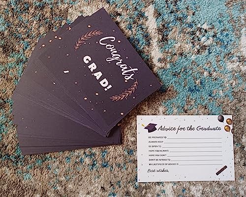 2026 Graduation Advice Cards - 50 Pack for Party Favors
