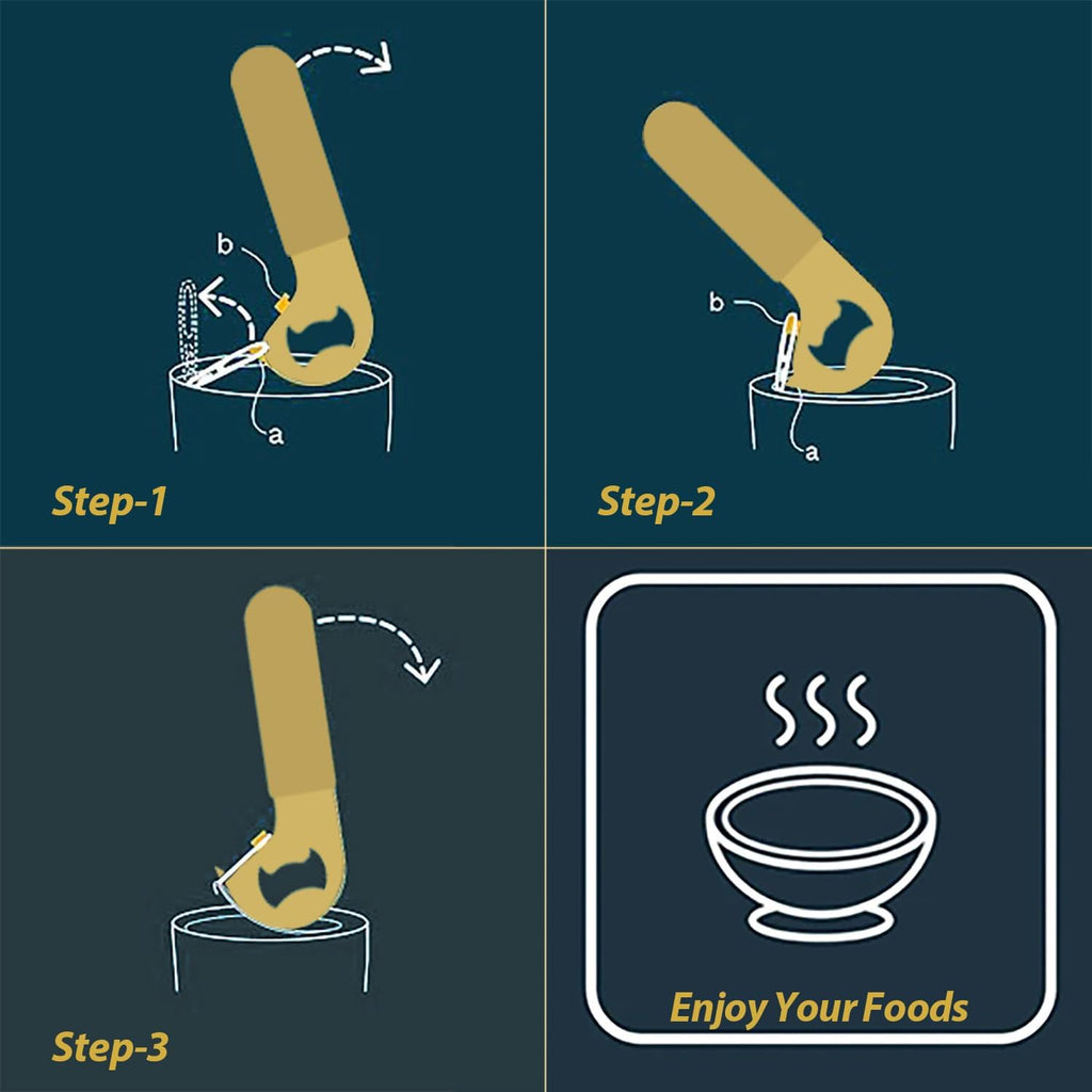 Skiennix Magnetic 2-in-1 Can Opener | Easy Manual Beer & Pet Food Opener for Seniors - 2-Pack
