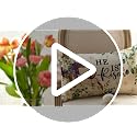 Easter Cross Throw Pillow Cover - 12x20 Inch Jesus Lamb Design