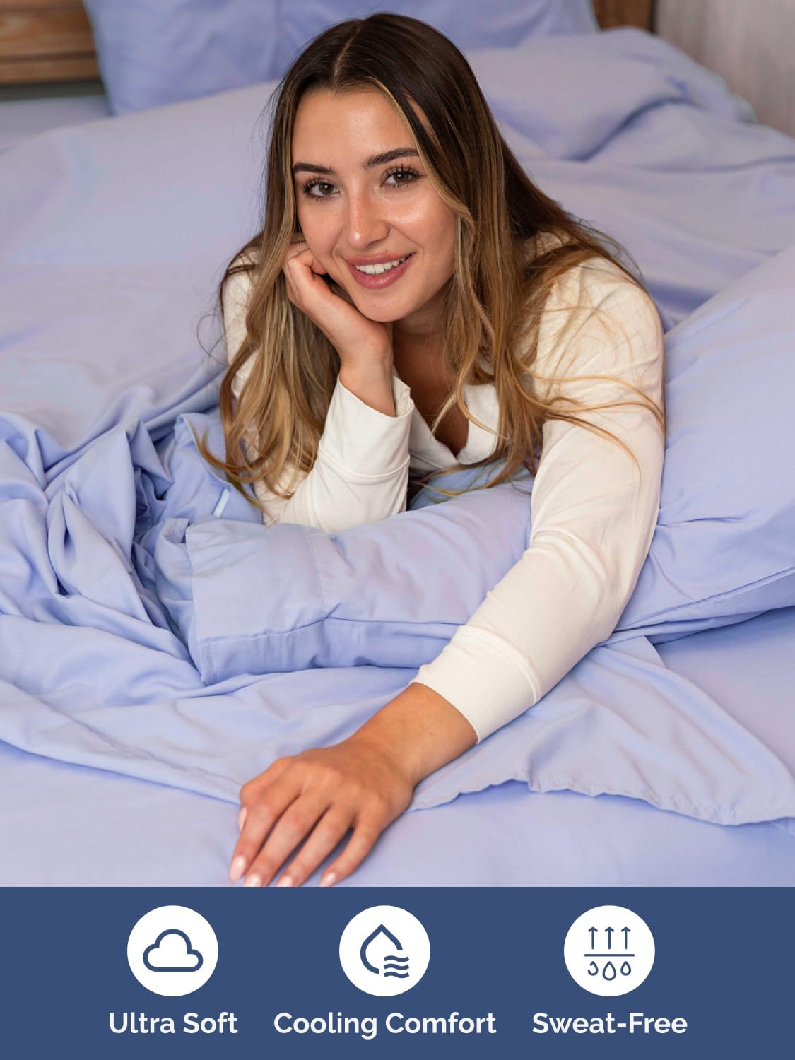Skiennix Extra Deep Queen Sheet Set | 6-Piece Breathable Cooling Bedding - Soft, Wrinkle-Free Lavender